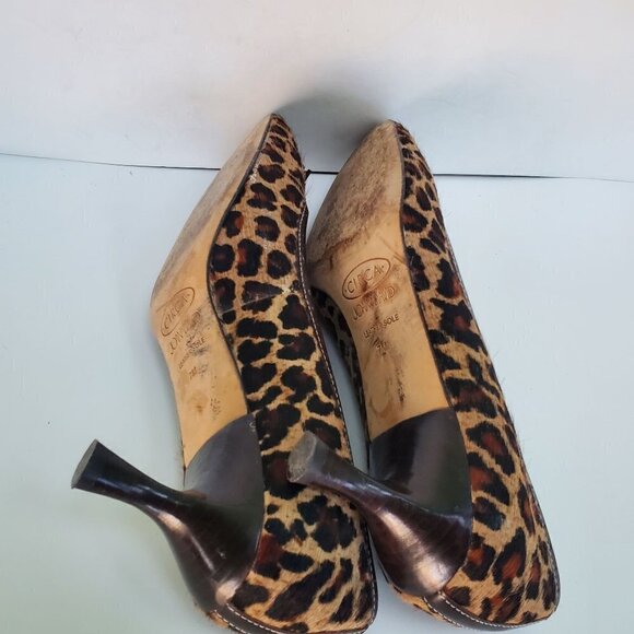 Circa Joan And David Leopard Calf Hair Kitten Heel Pumps Size 7M - Picture 5 of 9